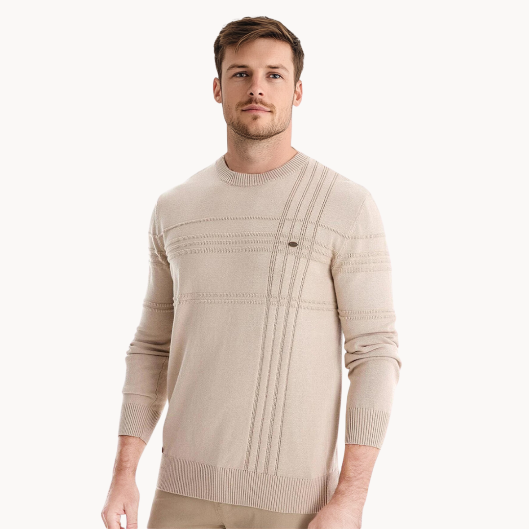 BOSSHARD | Stylish Men's Sweater with Check Design