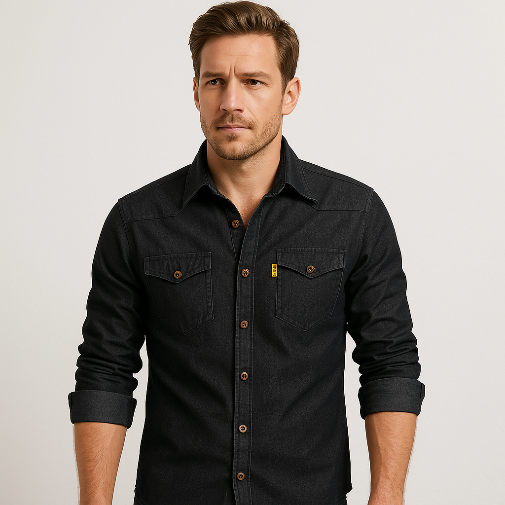 Nathanial Cotton Denim Shirt
