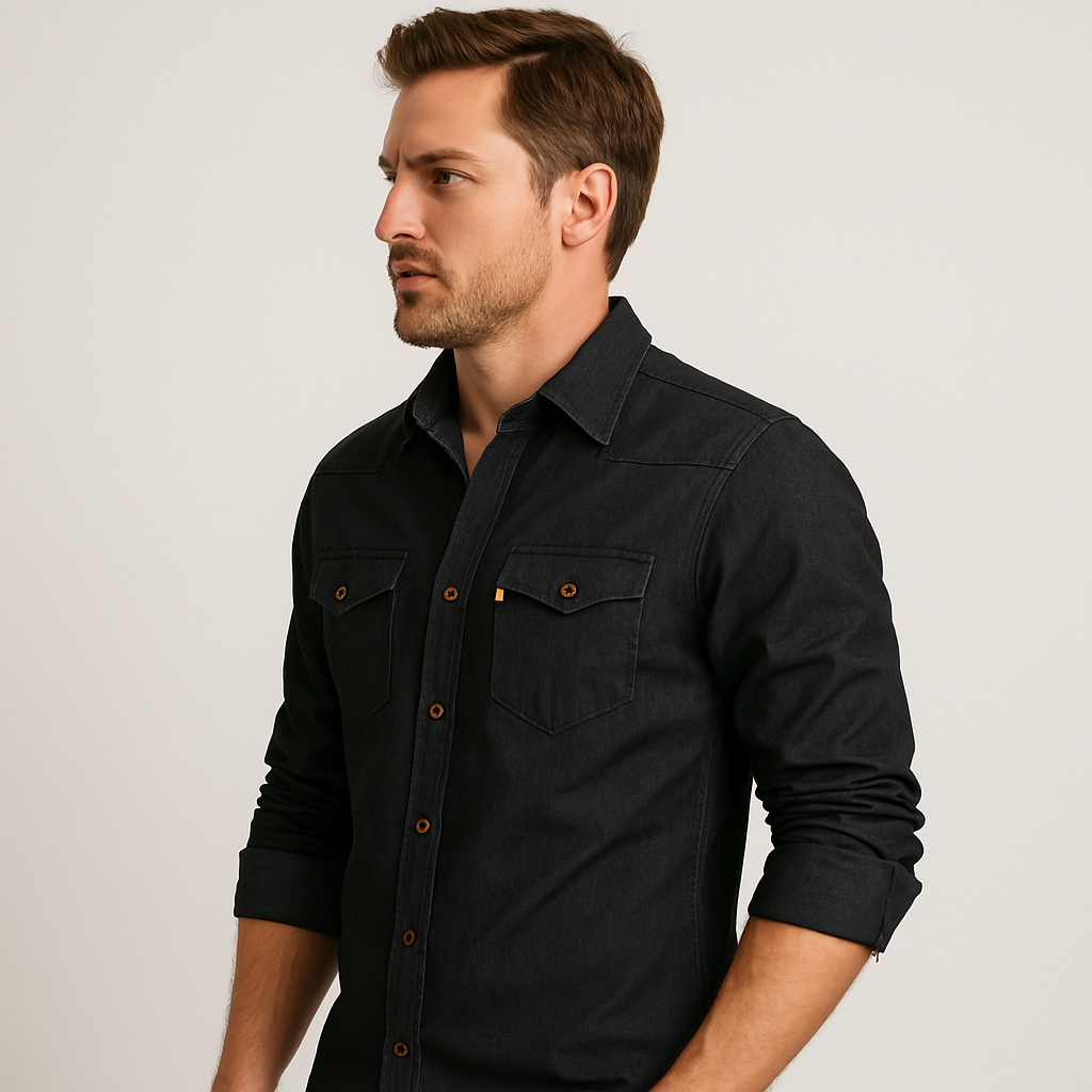 Nathanial Cotton Denim Shirt