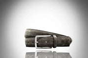 Handmade taupe suede belt