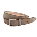 Handmade taupe suede belt