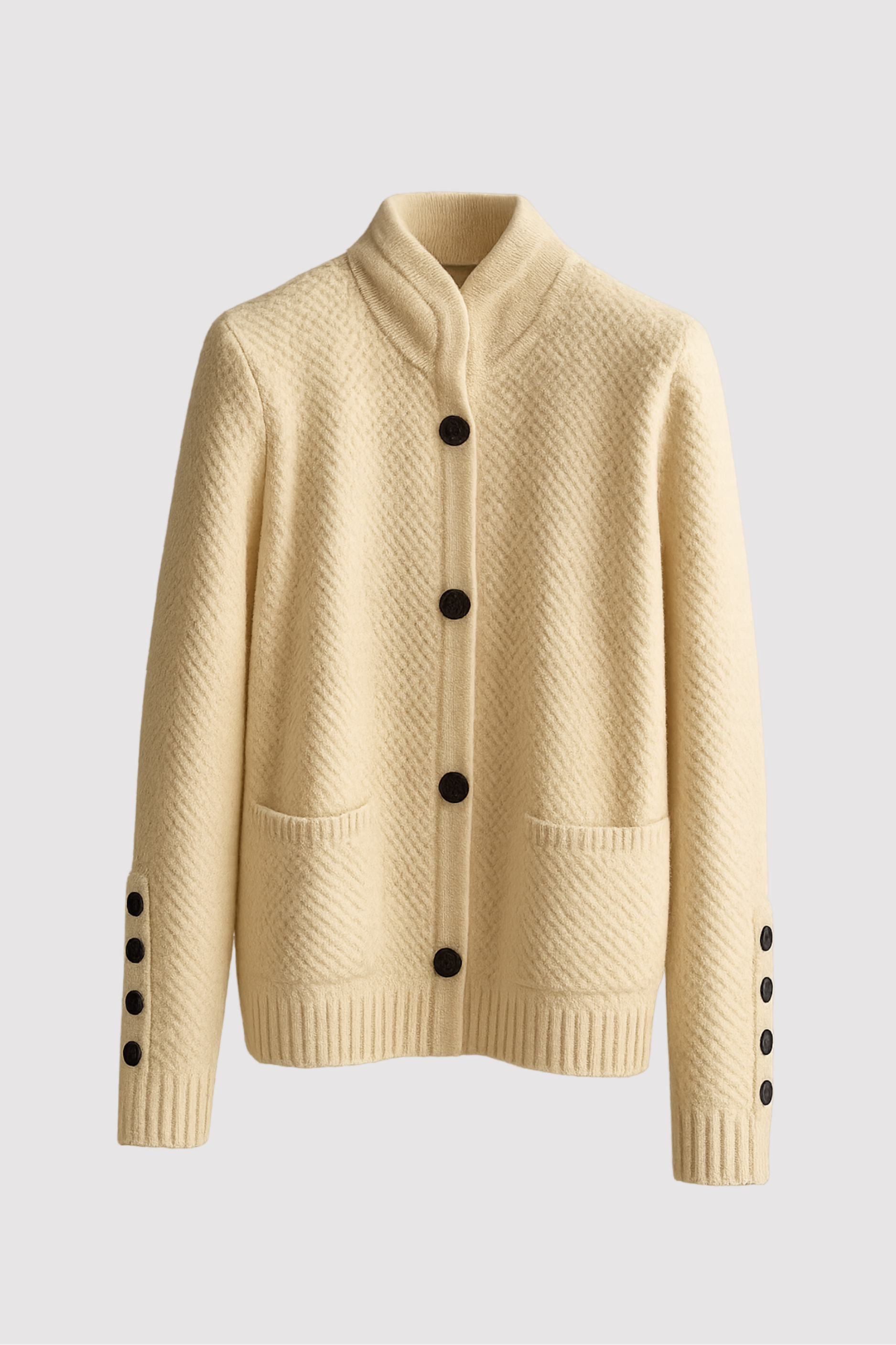 Women's Cardigan – Wool Blend, Button Design & Classic Comfort