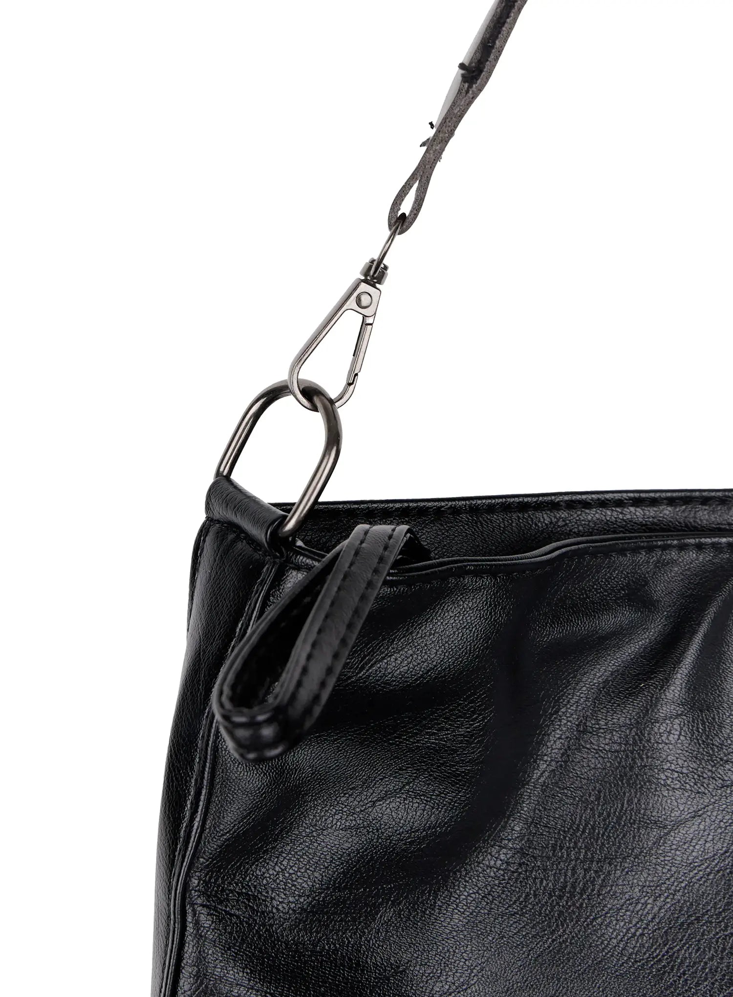 Faux Leather Shoulder Bag IO528