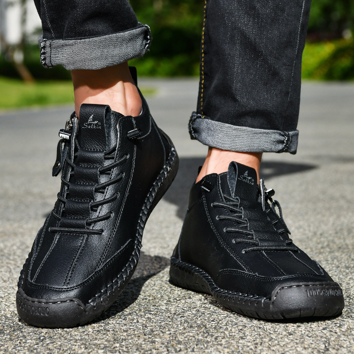 Christian | Nubuck Leather Shoes with Zipper