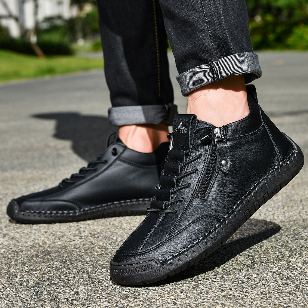 Christian | Nubuck Leather Shoes with Zipper