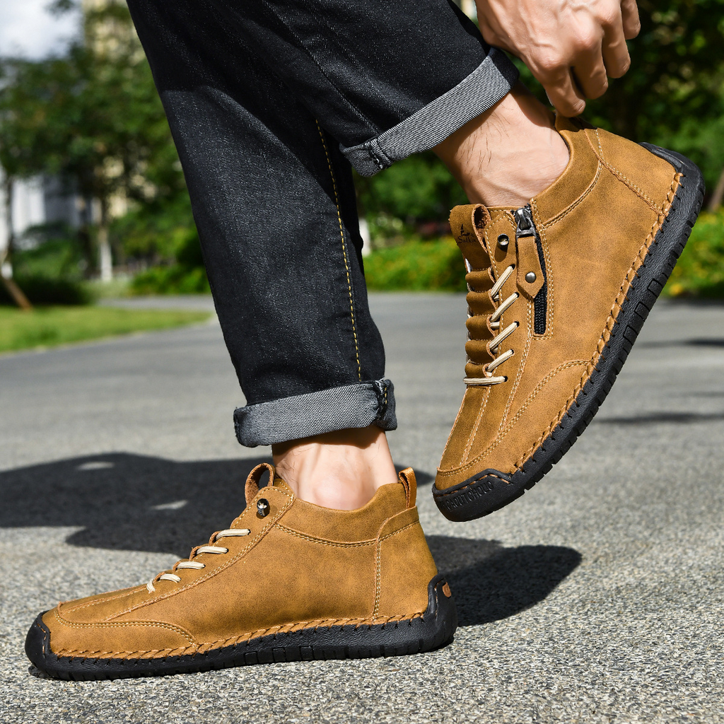 Christian | Nubuck Leather Shoes with Zipper