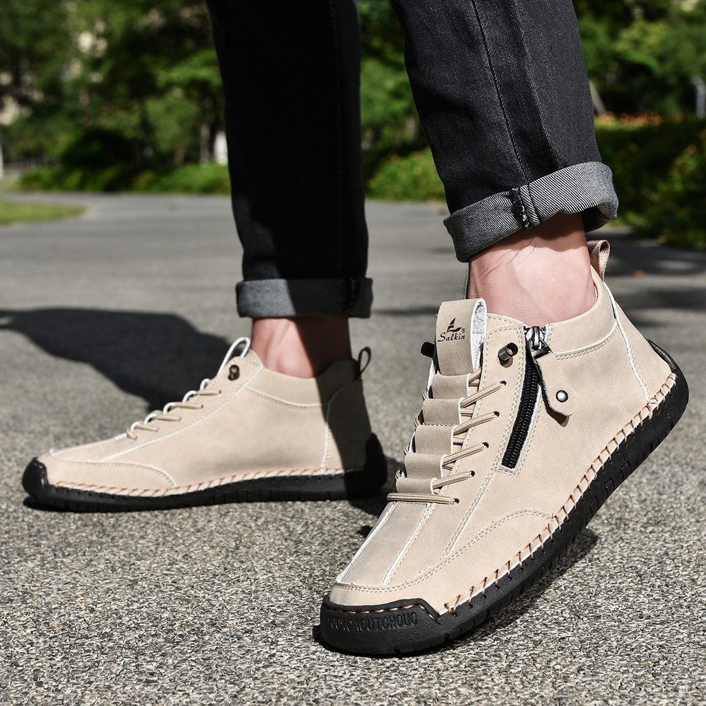 Christian | Nubuck Leather Shoes with Zipper