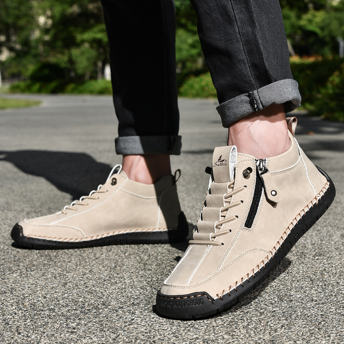 Christian | Nubuck Leather Shoes with Zipper