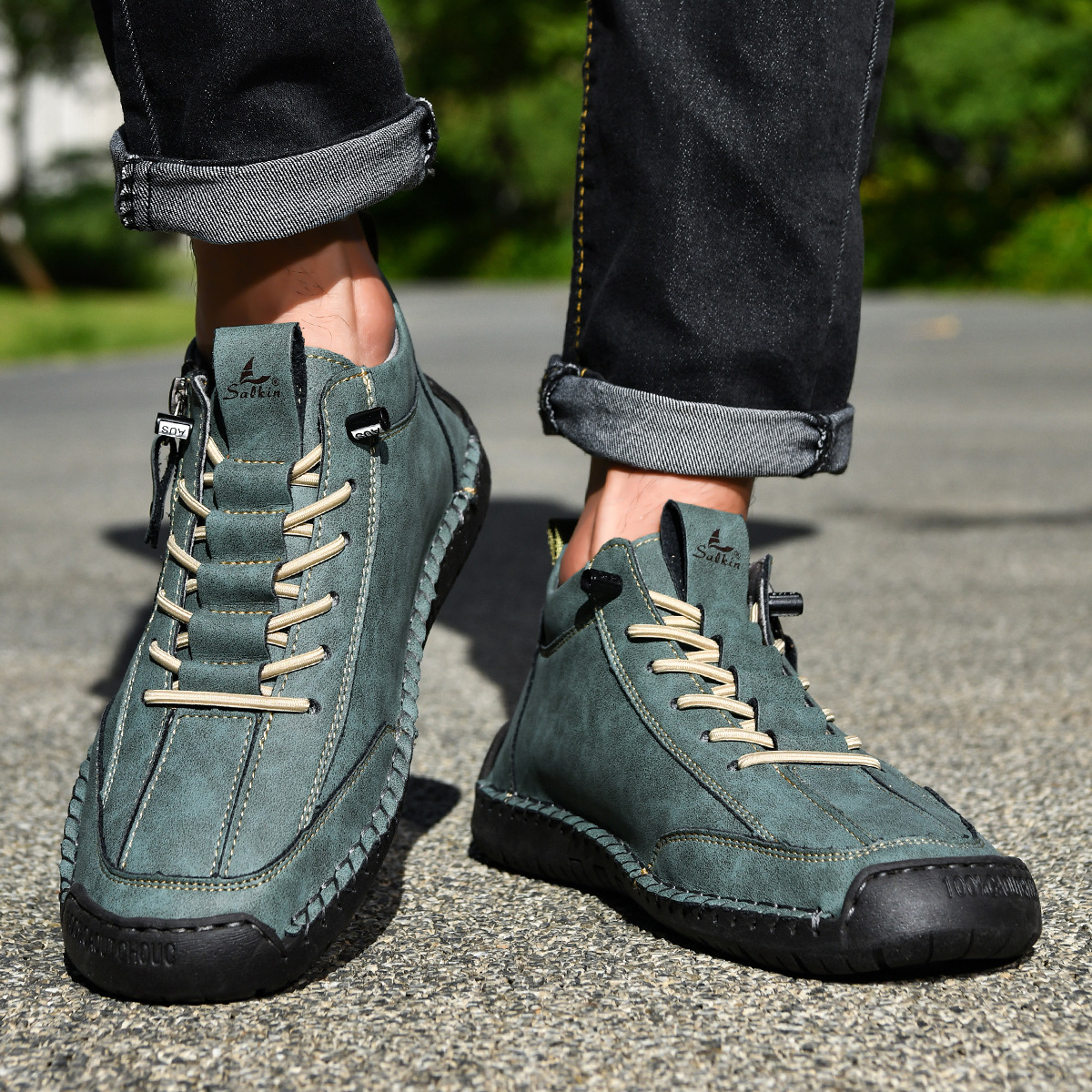 Christian | Nubuck Leather Shoes with Zipper