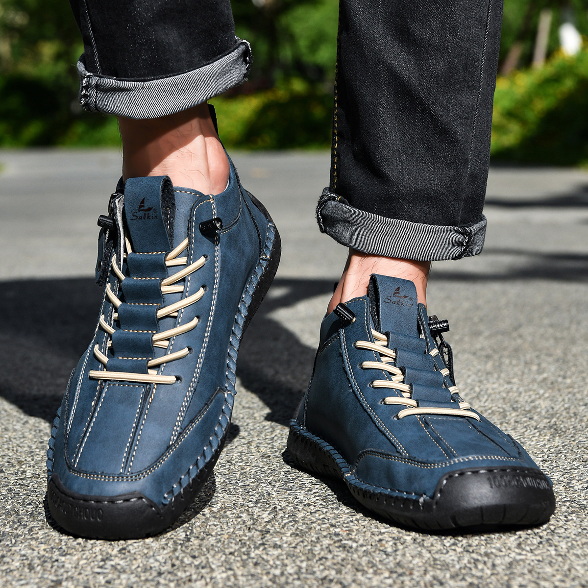 Christian | Nubuck Leather Shoes with Zipper