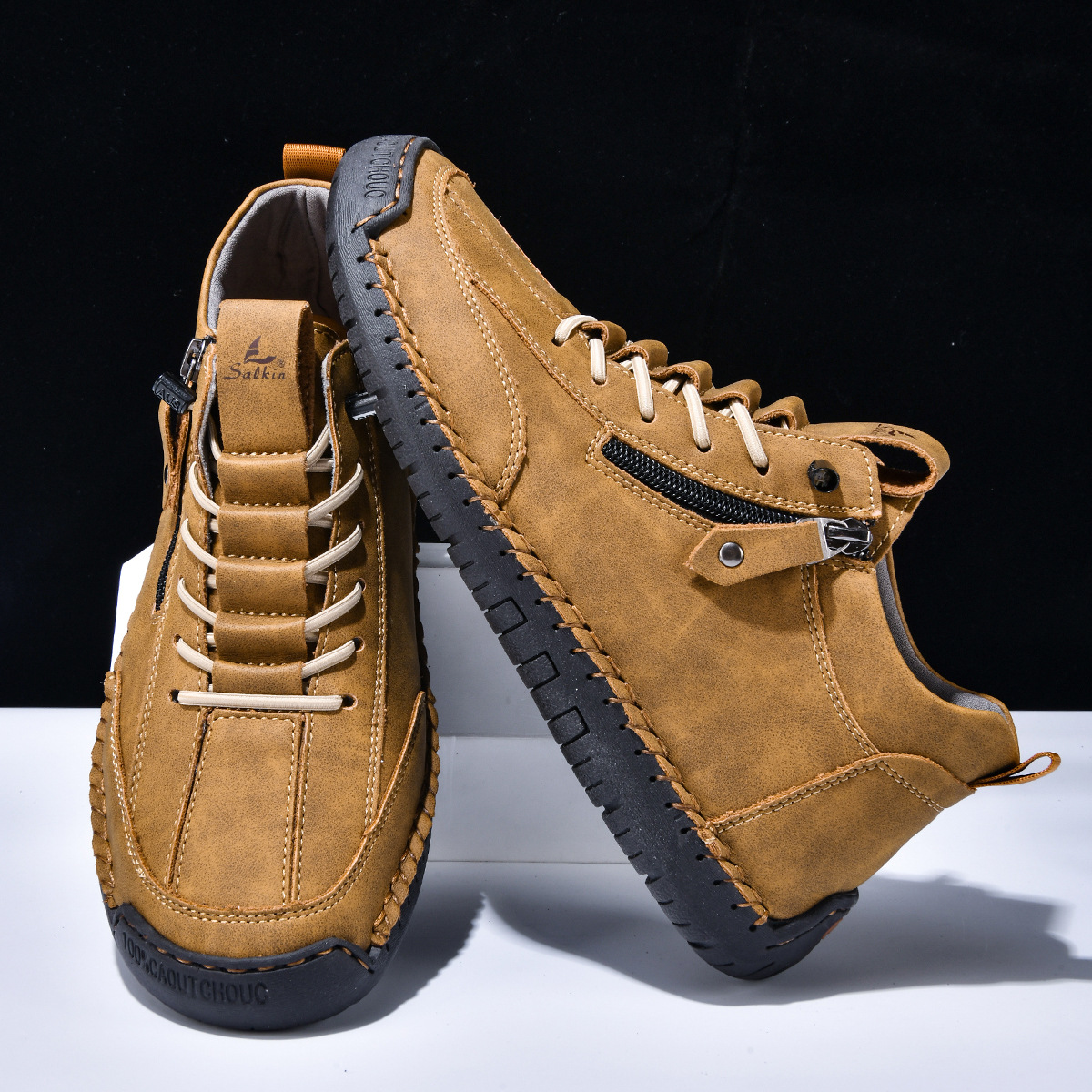 Christian | Nubuck Leather Shoes with Zipper