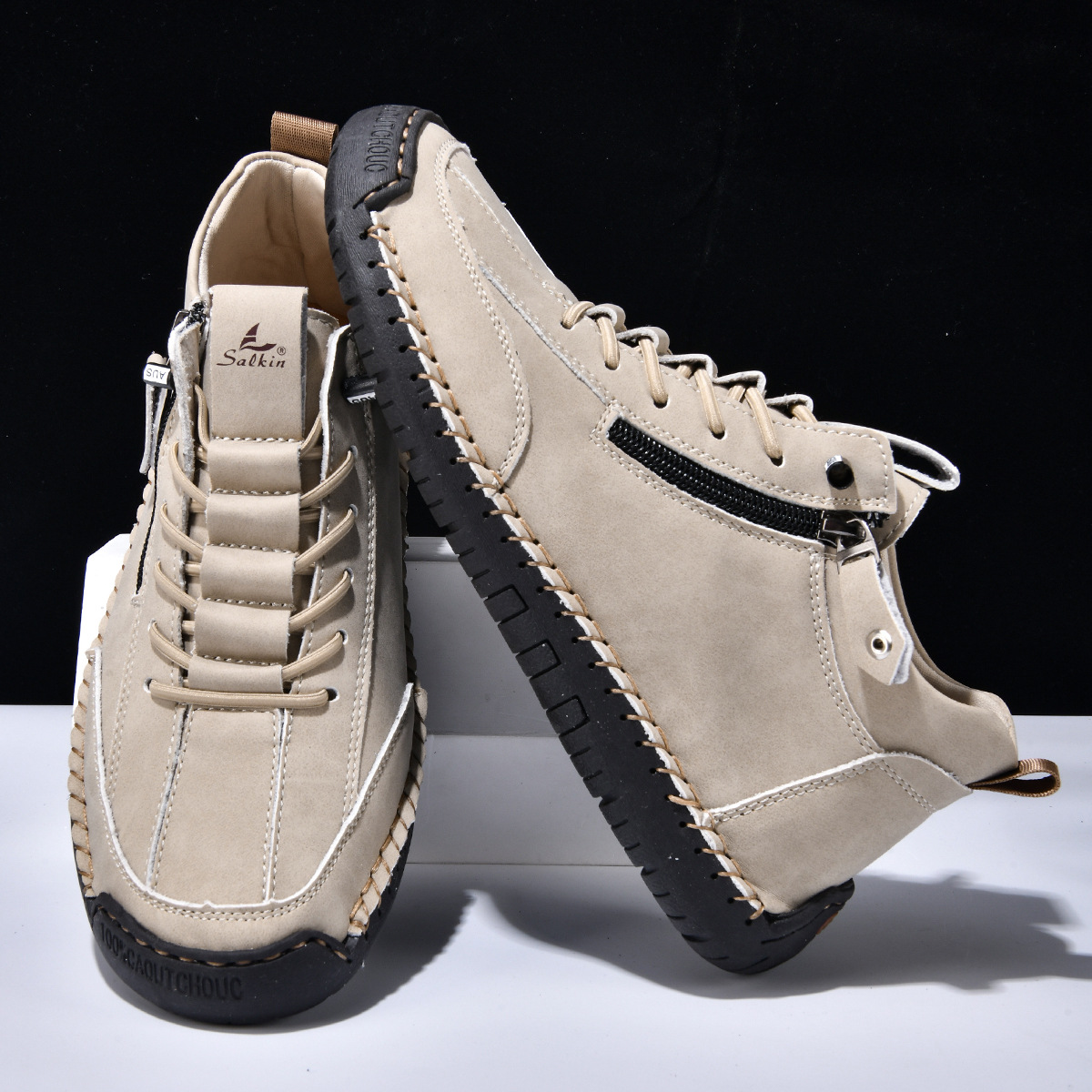 Christian | Nubuck Leather Shoes with Zipper