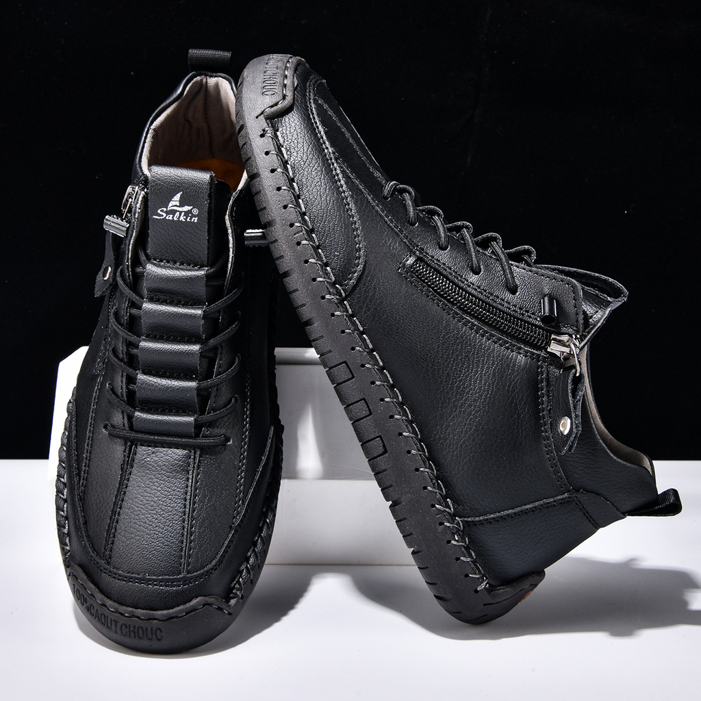 Christian | Nubuck Leather Shoes with Zipper