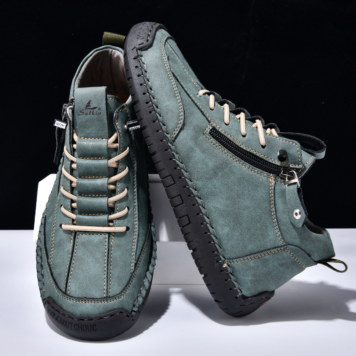 Christian | Nubuck Leather Shoes with Zipper