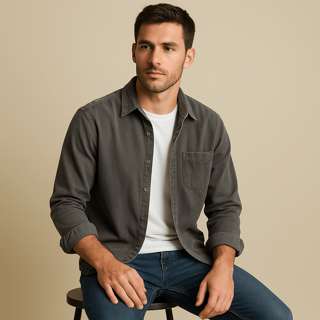 Hamdun – Corduroy Shirt with Buttons
