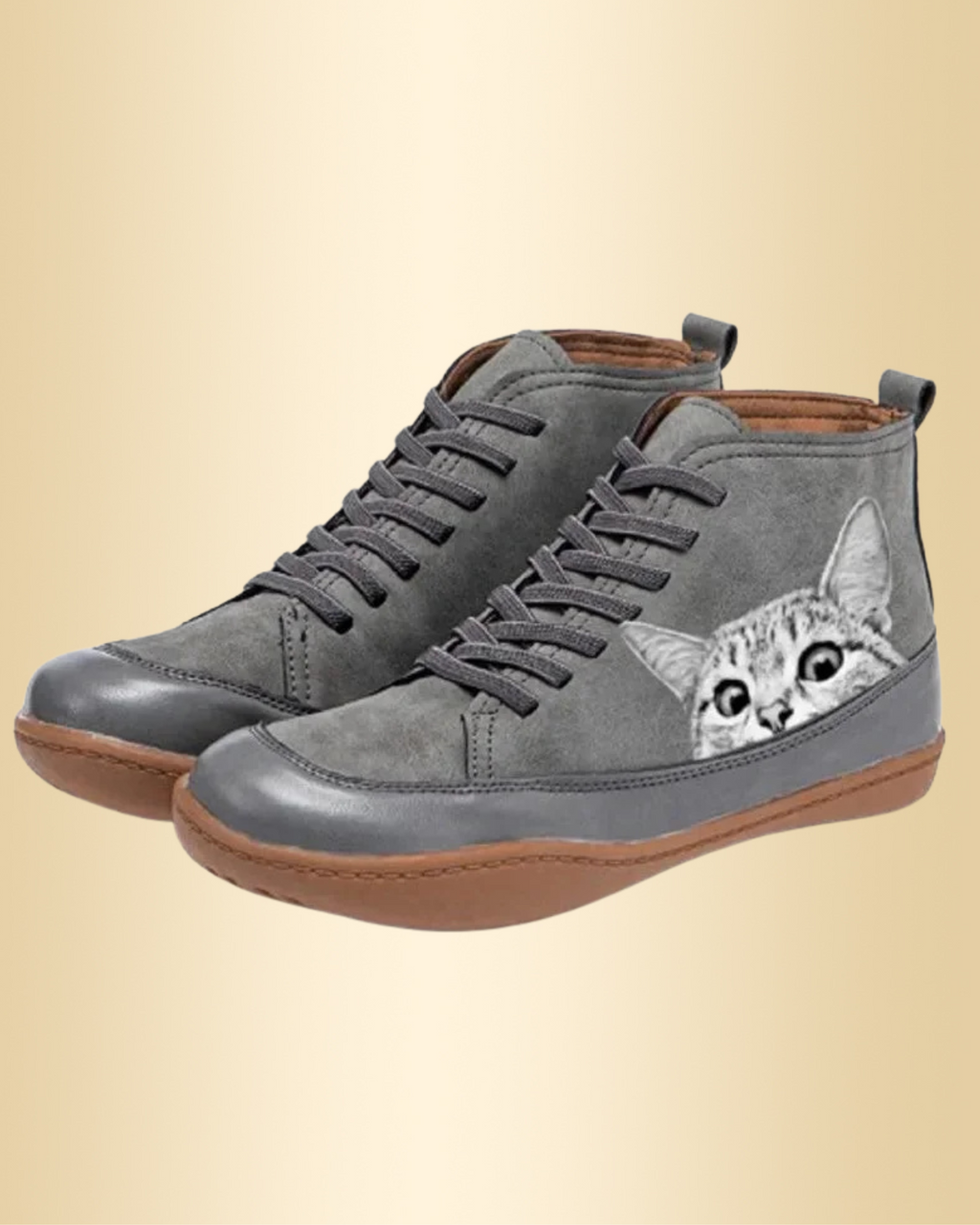 Unisex Shoes with Cat Print