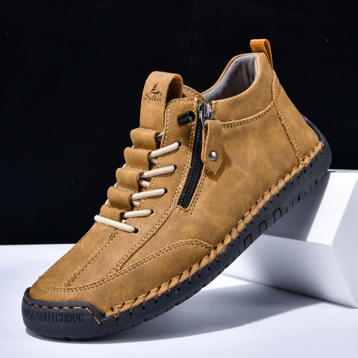 Christian | Nubuck Leather Shoes with Zipper