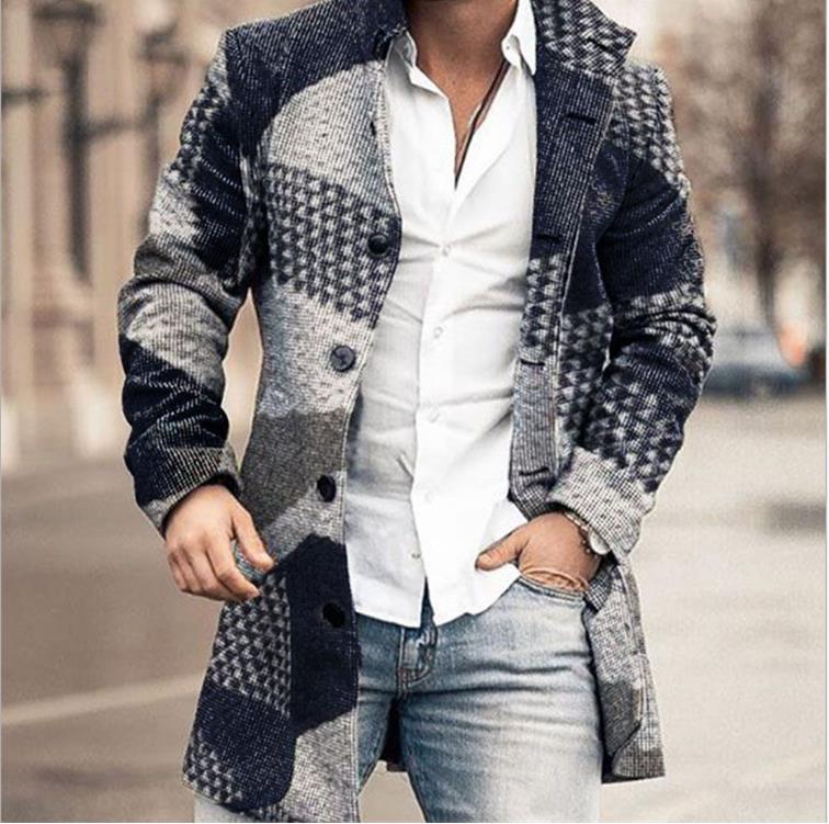 Franck | Long-Sleeve Jacket with Buttons and Tartan Pattern