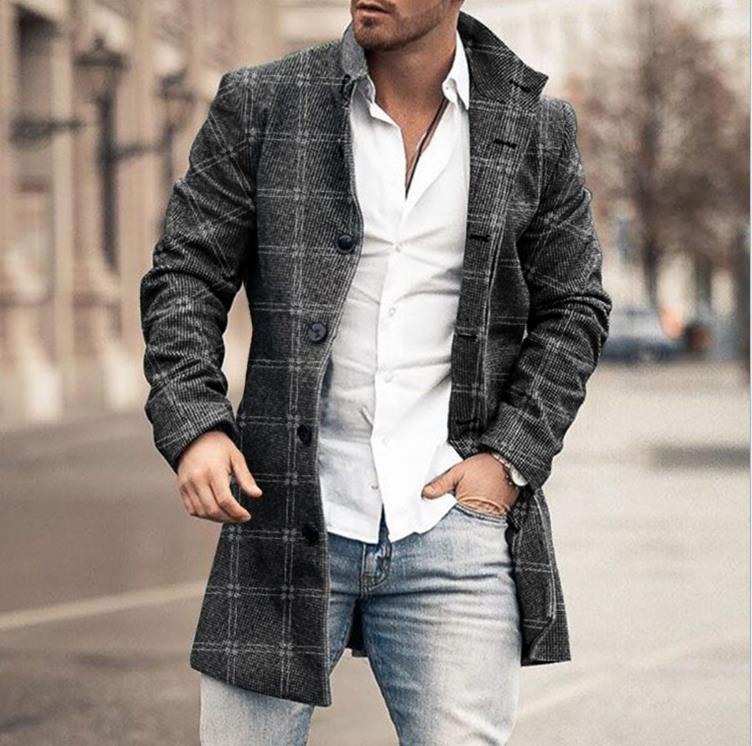 Franck | Long-Sleeve Jacket with Buttons and Tartan Pattern
