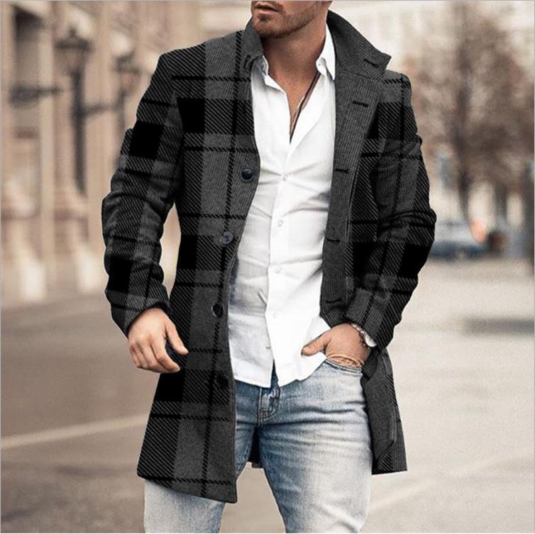Franck | Long-Sleeve Jacket with Buttons and Tartan Pattern