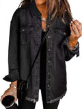 Jolien – Long Sleeve Denim Jacket with Pockets