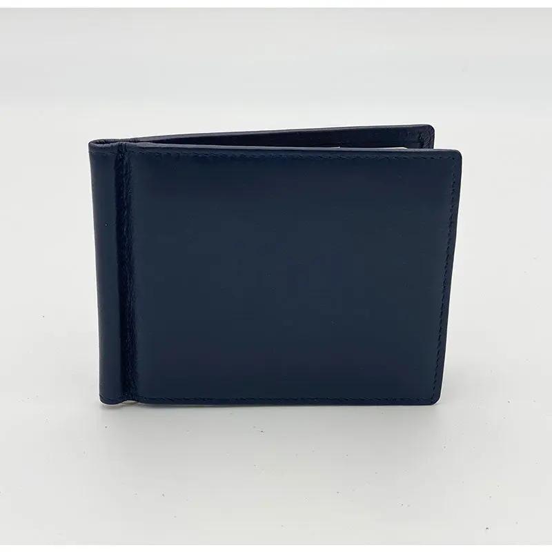 Men's Nappa Leather Wallet with Underwire Blue 579