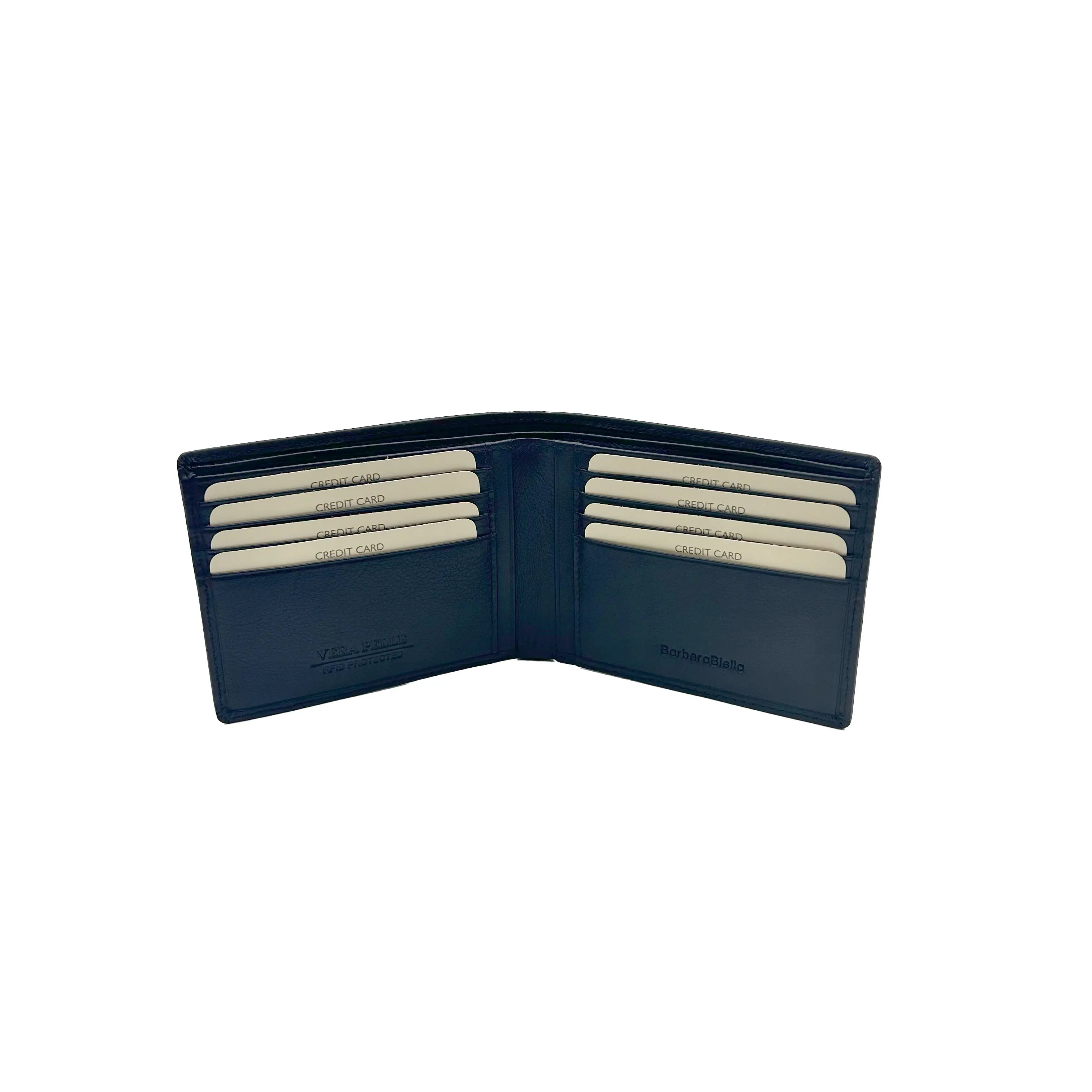 Men's Small Wallet with All Cards 596/2 Blue