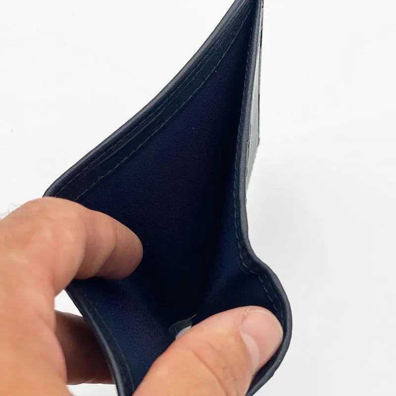 Small Vertical Wallet Nappa Blue 8103