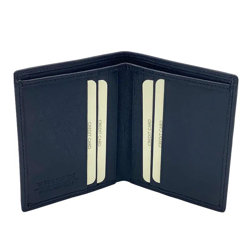 Small Vertical Wallet Nappa Blue 8103