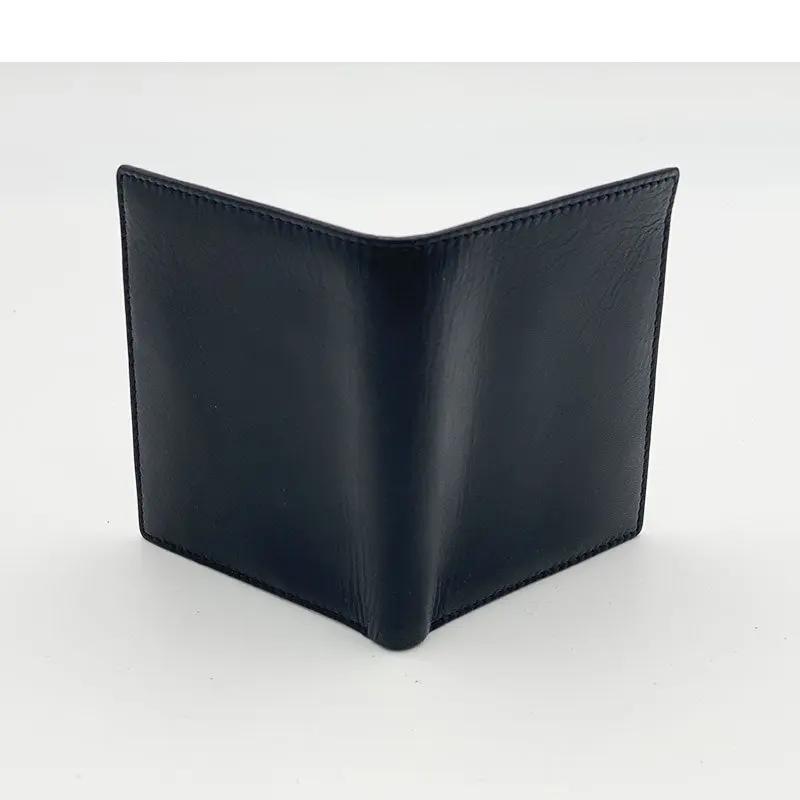 Small Vertical Wallet Made of Black Nappa Leather 8103
