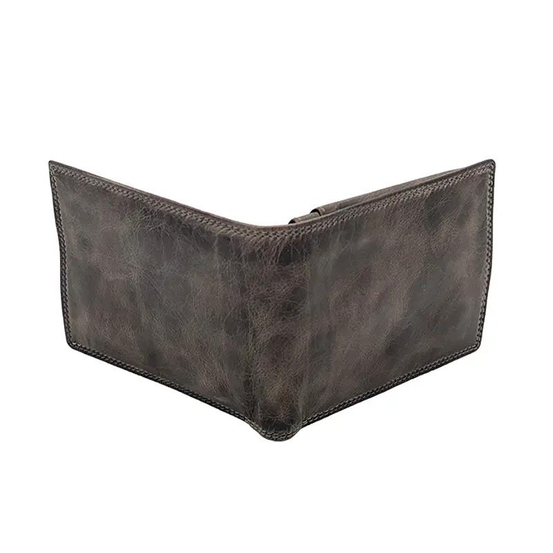Wallet with Coin Pocket and Flap in Stone Wax, Classic Size