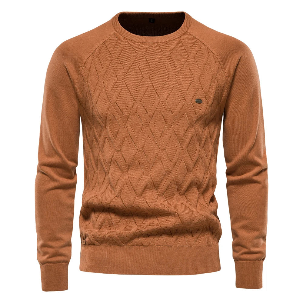 BOSSHARD | Men's Sweater with Check Pattern