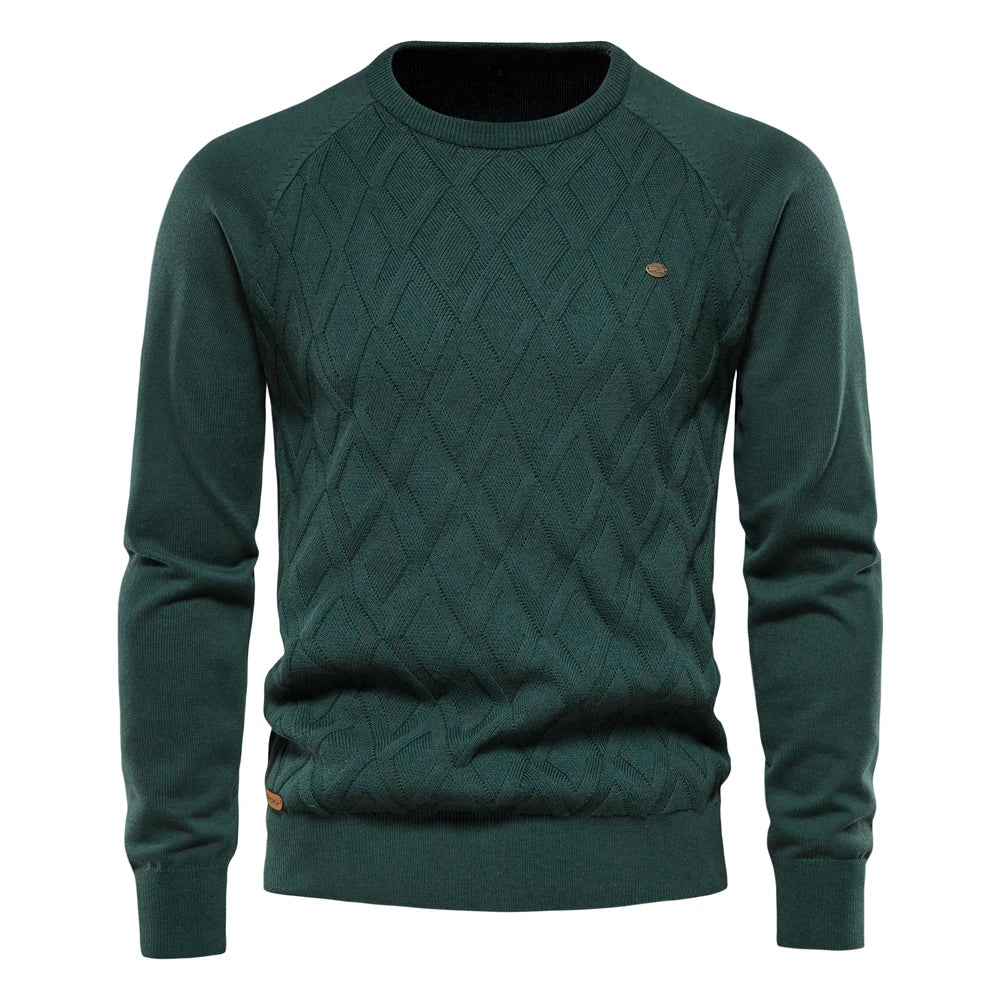 BOSSHARD | Men's Sweater with Check Pattern