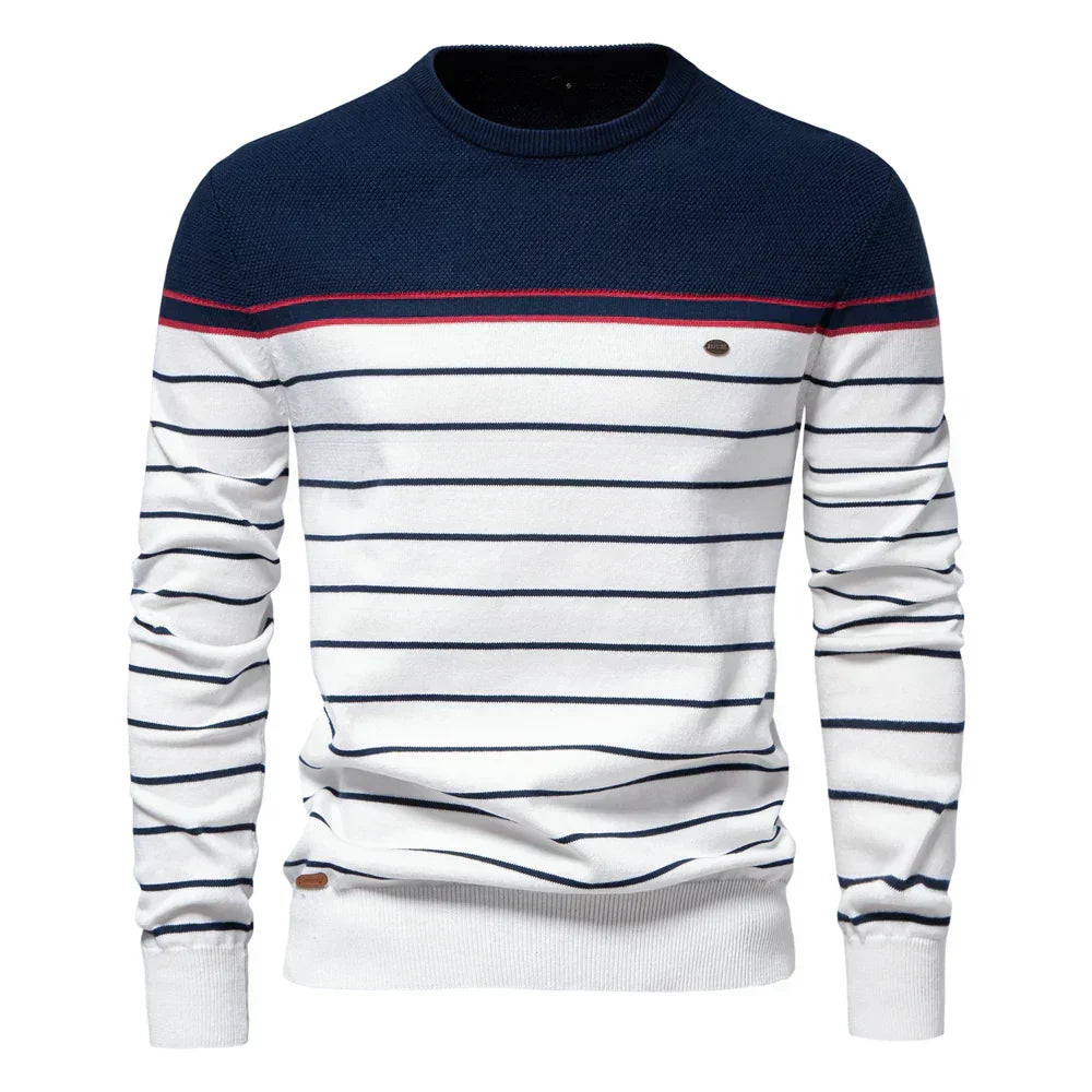 BOSSHARD | Men's Sweater with Stripe Pattern