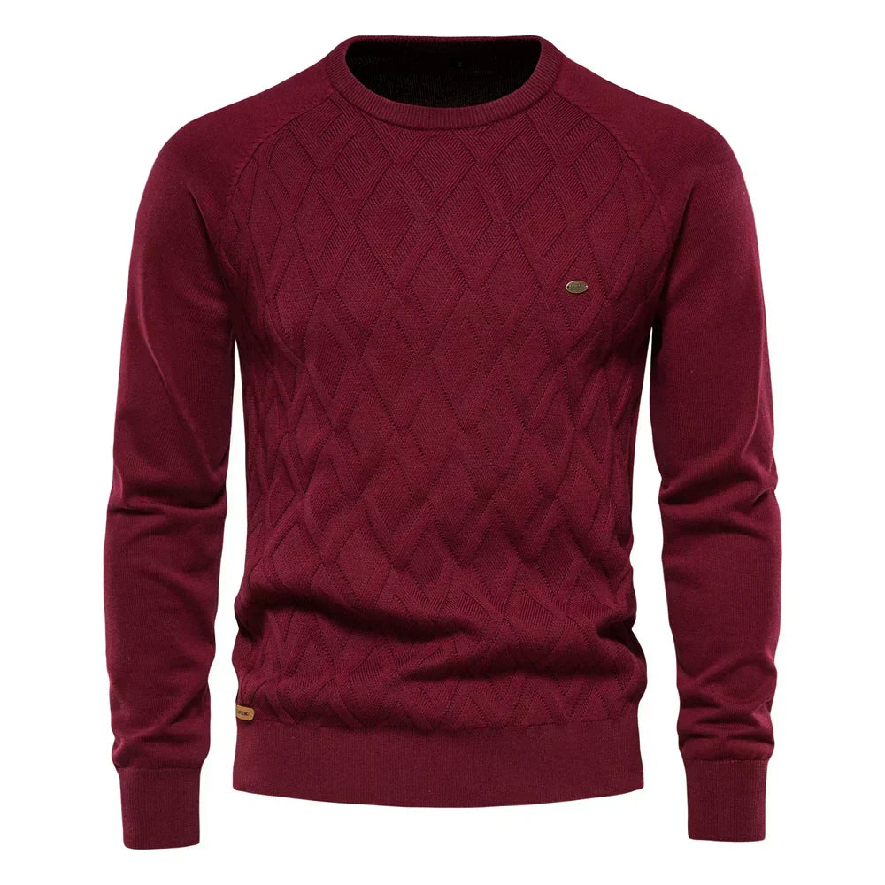 BOSSHARD | Men's Sweater with Check Pattern