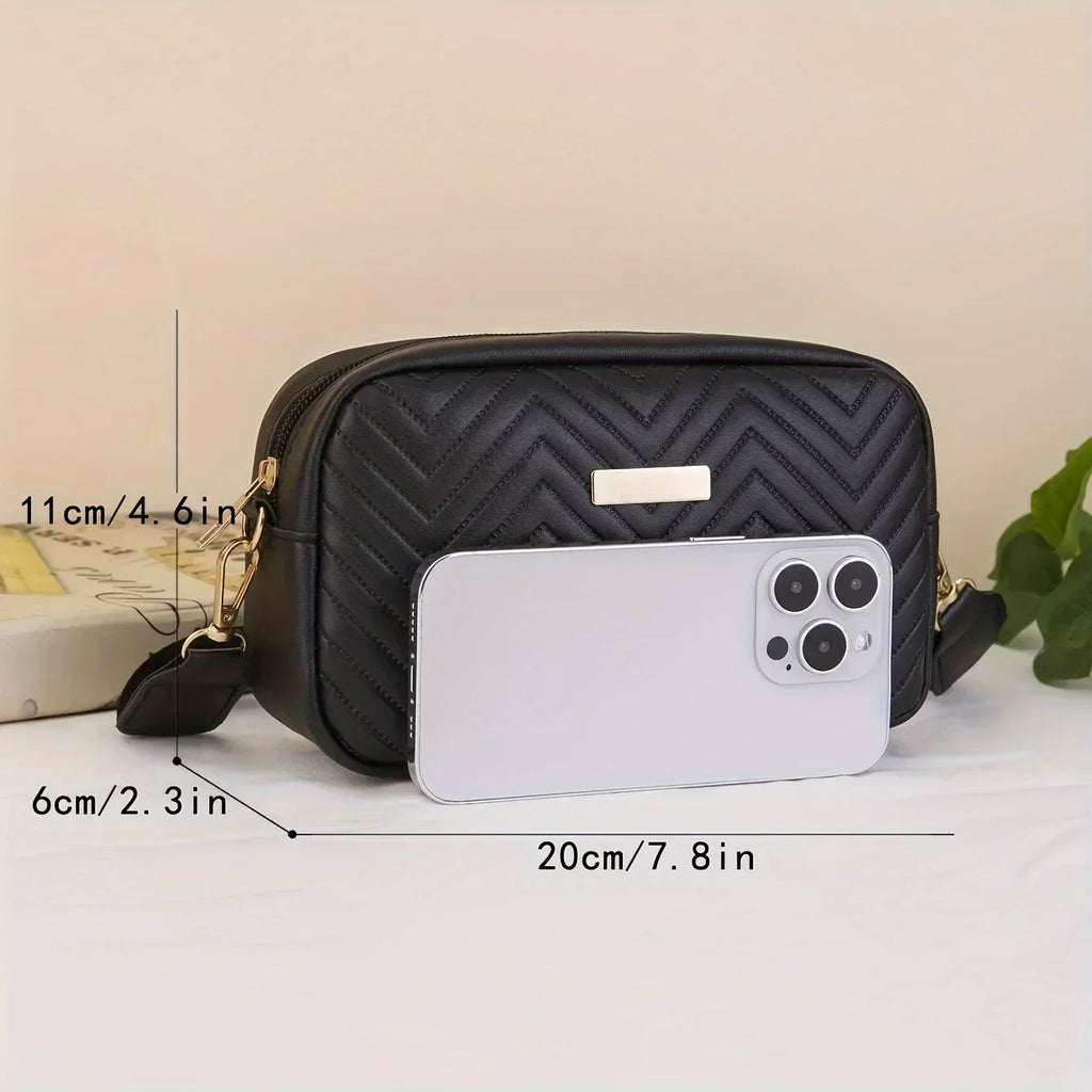 Padded Minimalist Crossbody Bag – Stylish PU with Phone Pocket