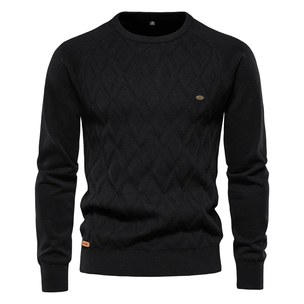 BOSSHARD | Men's Sweater with Check Pattern