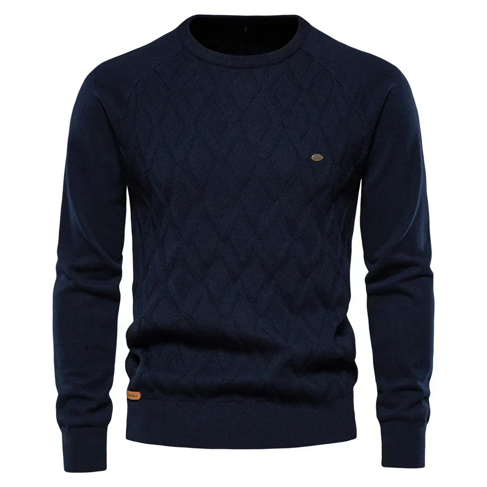 BOSSHARD | Men's Sweater with Check Pattern