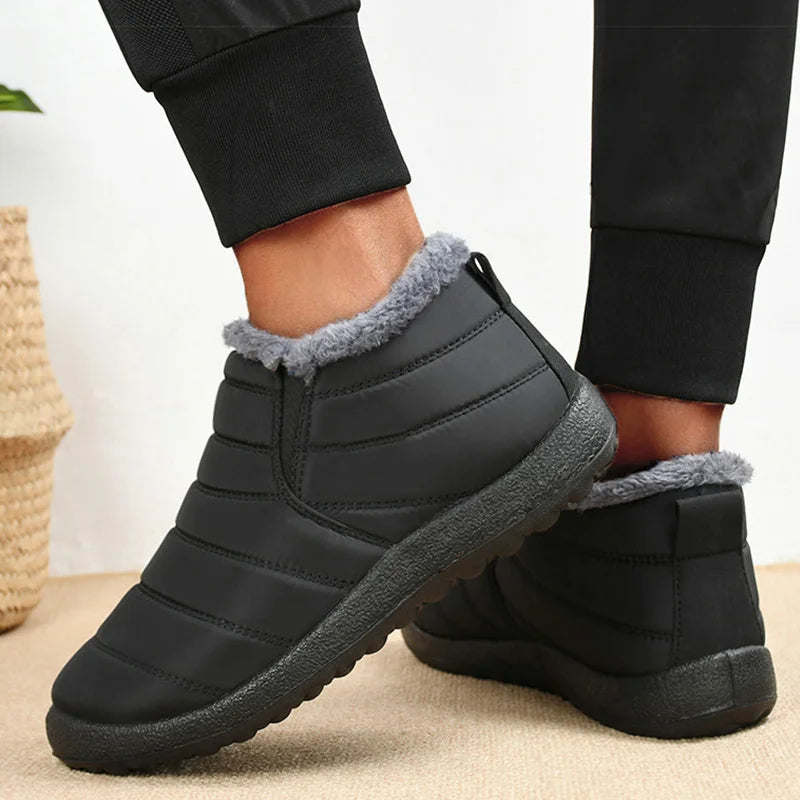 Men's Winter Boots – Waterproof Slip-On Ankle Boots with Warm Lining