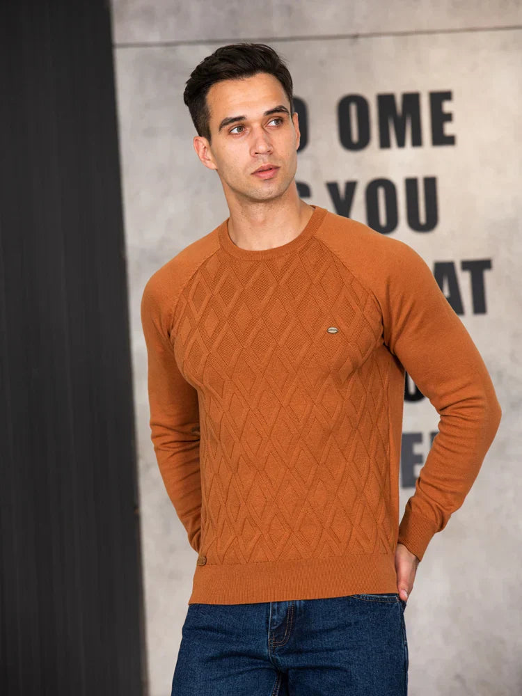 BOSSHARD | Men's Sweater with Check Pattern