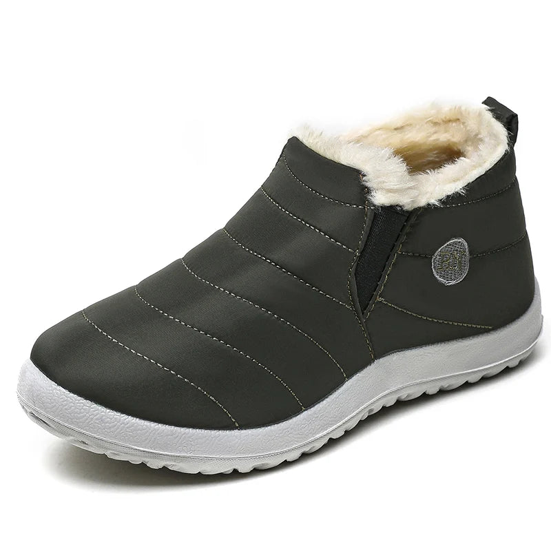 Men's Winter Boots – Waterproof Slip-On Ankle Boots with Warm Lining