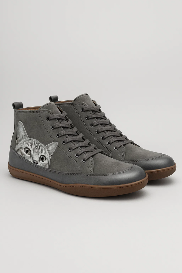 Unisex Shoes with Cat Print