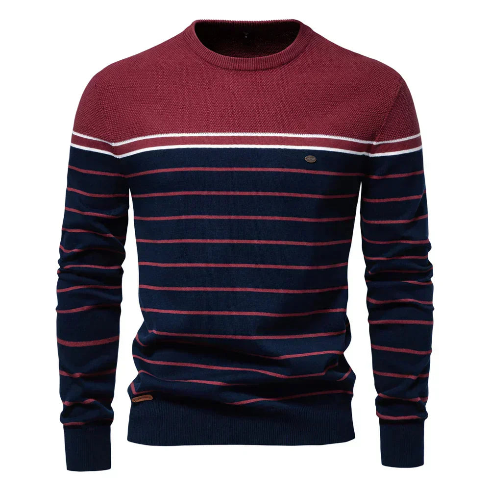 BOSSHARD | Men's Sweater with Stripe Pattern