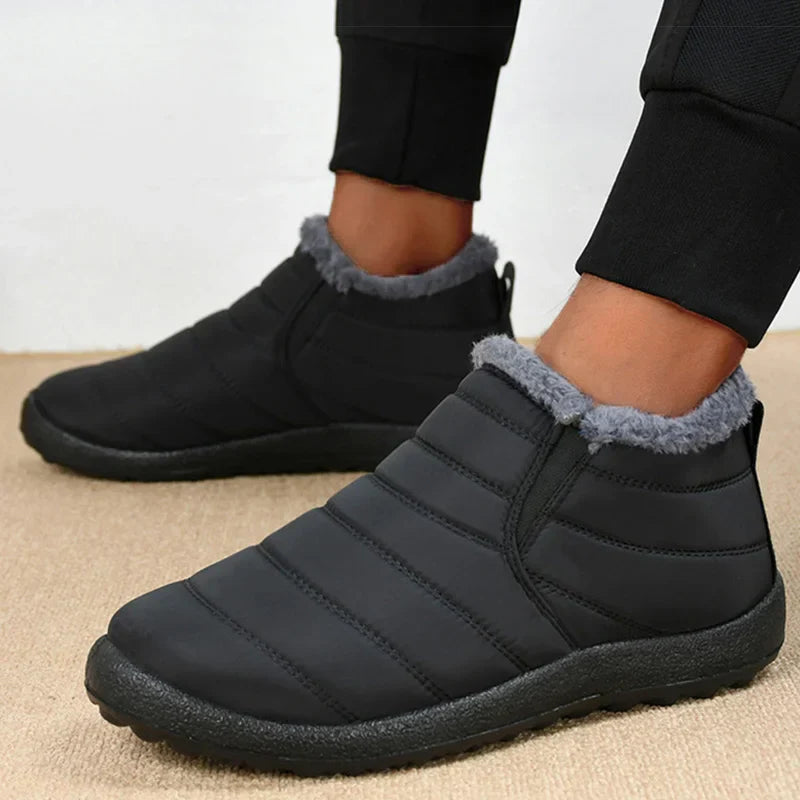 Men's Winter Boots – Waterproof Slip-On Ankle Boots with Warm Lining