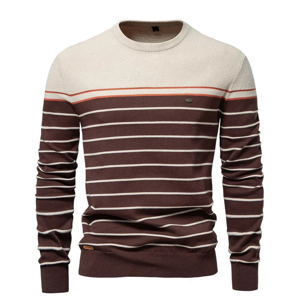 BOSSHARD | Men's Sweater with Stripe Pattern