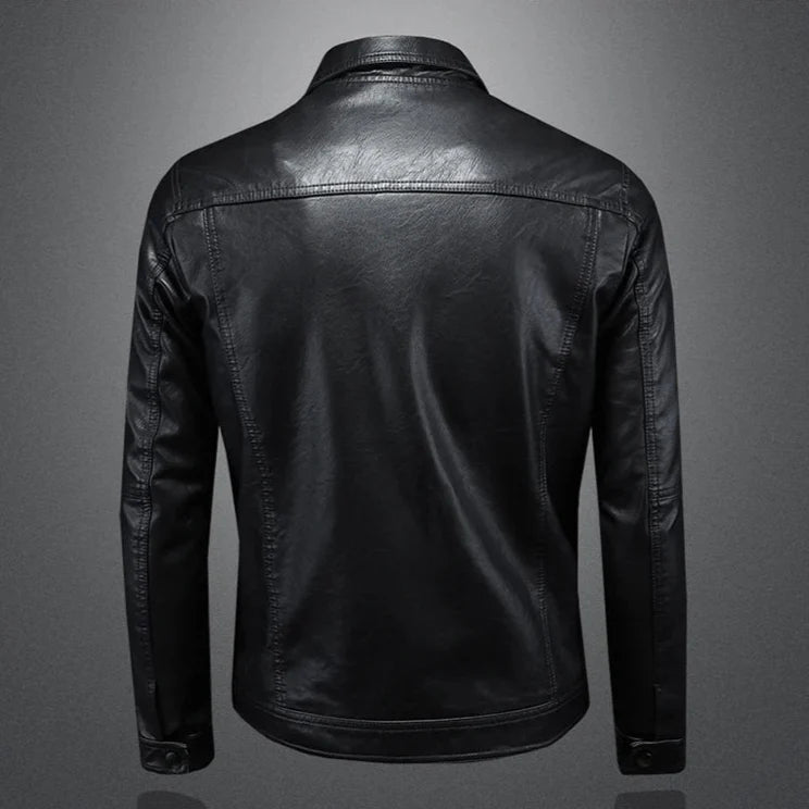 Lulzim | Casual Slim Fit Leather Jacket