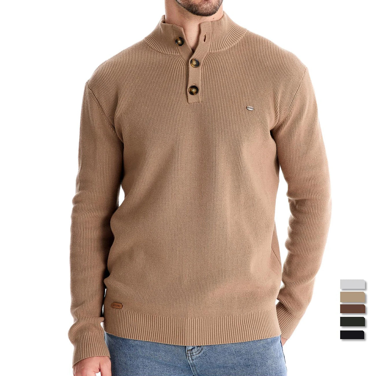 BOSSHARD | Men's Sweater with Button Design