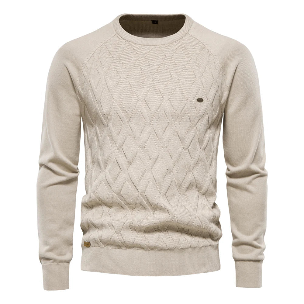 BOSSHARD | Men's Sweater with Check Pattern