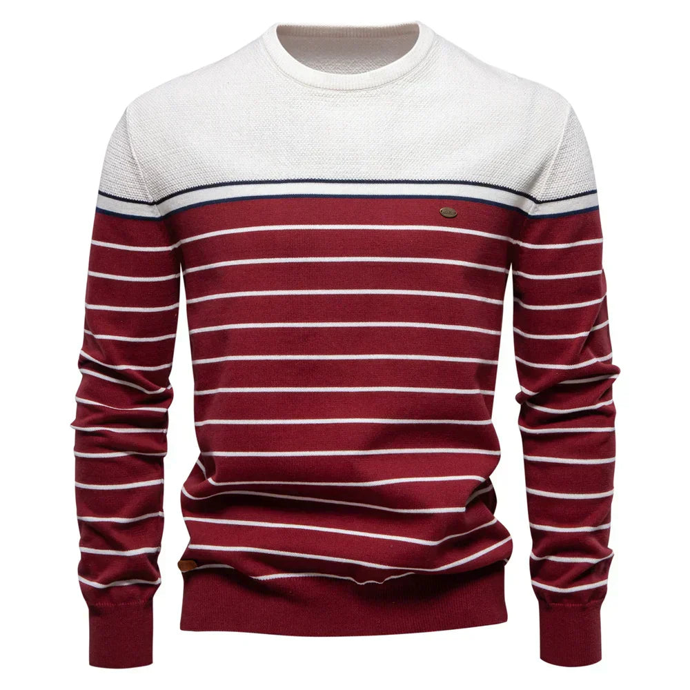 BOSSHARD | Men's Sweater with Stripe Pattern