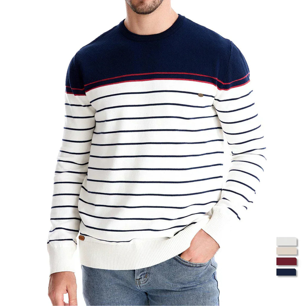 BOSSHARD | Men's Sweater with Stripe Pattern